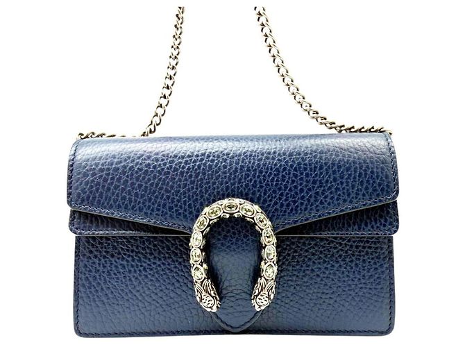 Borsa a tracolla con catena Gucci Dionysus Blu Blu navy - vista 2