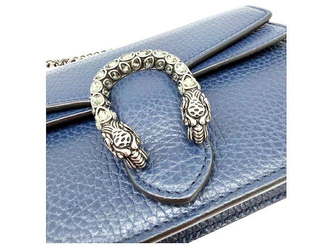 Borsa a tracolla con catena Gucci Dionysus Blu Blu navy - vista 6