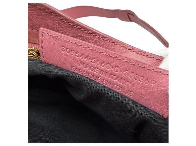 Borsa a mano Balenciaga Mini City in pelle rosa - vista 14