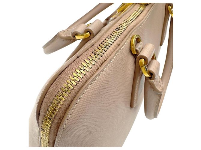 Prada Saffiano Promenade Small Shoulder Bag Beige - vista 14