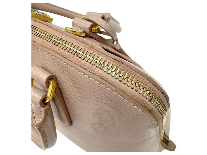 Prada Saffiano Promenade Small Shoulder Bag Beige - vista 15
