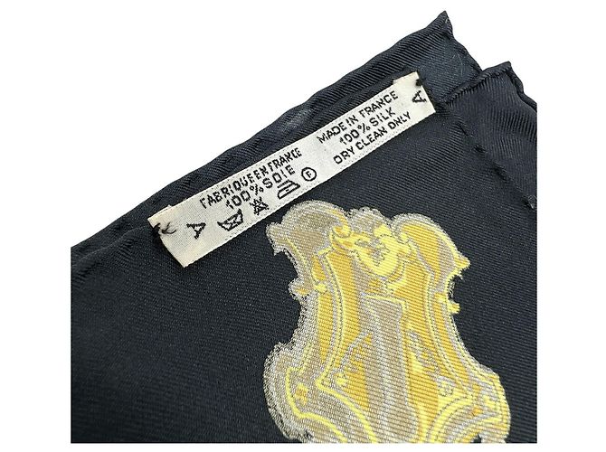 Hermès HERMES Carre 90 Les Cles Schal Schlüssel-Motiv Schwarz Weiß Mehrfarben - Ansicht 6