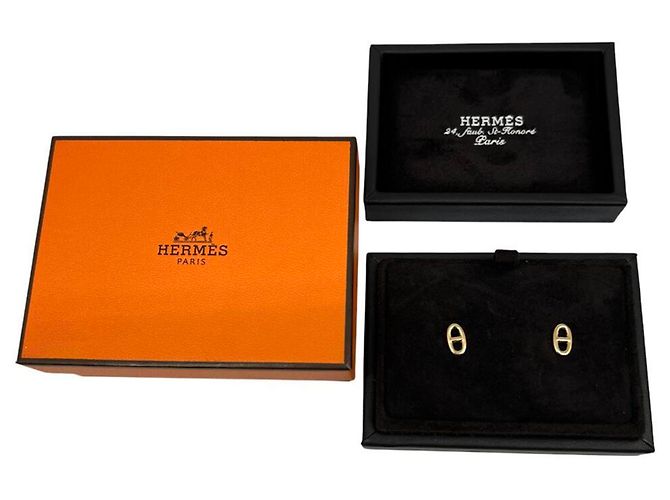 Hermès Orecchini HERMES Chaine d'Ancre Farandole D'oro - vista 10