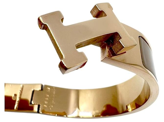 Hermès Bracciale HERMES Clic Clack PM Marrone D'oro - vista 5