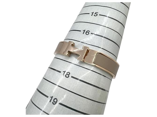 Hermès Bracciale HERMES Clic Clack PM Marrone D'oro - vista 8