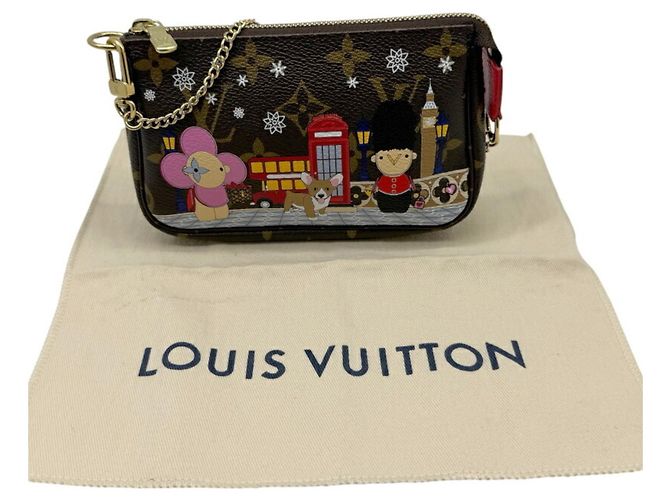 Louis Vuitton Monogram Vivienne Holiday Mini Pochette Accessoires Marrone Multicolore Monogramma - vista 11