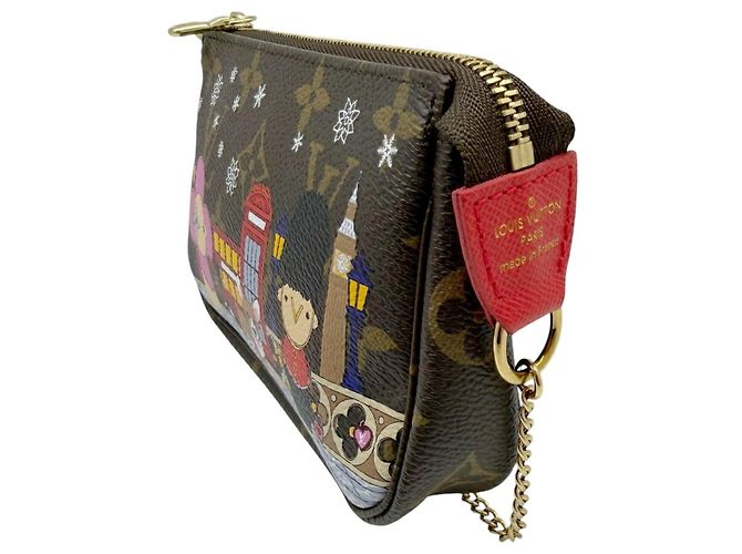 Louis Vuitton Monogram Vivienne Holiday Mini Pochette Accessoires Marrone Multicolore Monogramma - vista 4