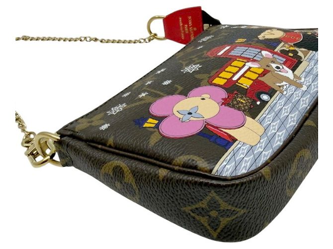 Louis Vuitton Monogram Vivienne Holiday Mini Pochette Accessoires Marrone Multicolore Monogramma - vista 5