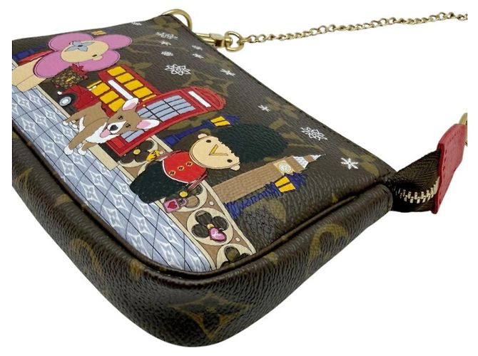 Louis Vuitton Monogram Vivienne Holiday Mini Pochette Accessoires Marrone Multicolore Monogramma - vista 6