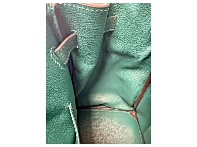 Borsa Hermès Birkin 40 Togo Verde - vista 11