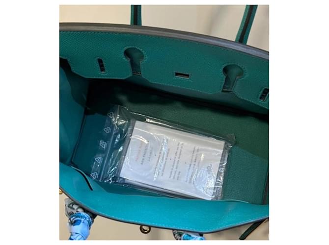 Borsa Hermès Birkin 40 Togo Verde - vista 17