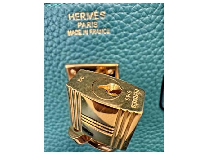 Borsa Hermès Birkin 40 Togo Verde - vista 4