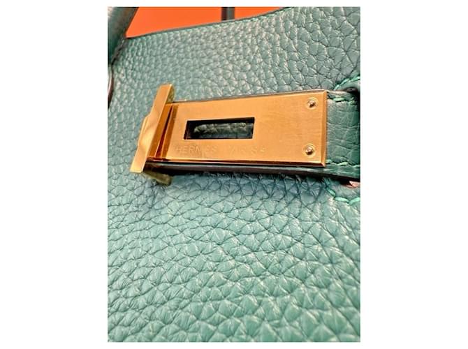 Borsa Hermès Birkin 40 Togo Verde - vista 5