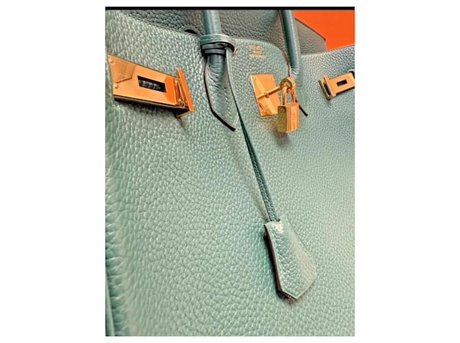 Borsa Hermès Birkin 40 Togo Verde - vista 6
