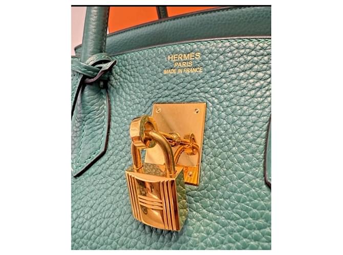 Borsa Hermès Birkin 40 Togo Verde - vista 7