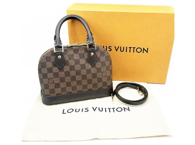 Borsa a tracolla Louis Vuitton Damier Alma BB Marrone Damier ebene - vista 16