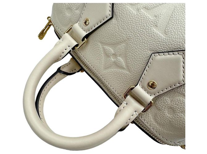Louis Vuitton Speedy Bandoulière 25 Boston Bag Beige Crudo - vista 11