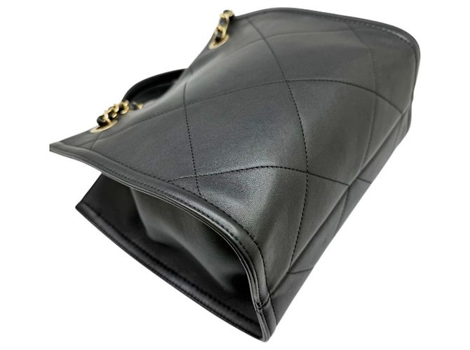 Bolso de hombro Chanel de piel de cordero con cadena Negro - vista 8