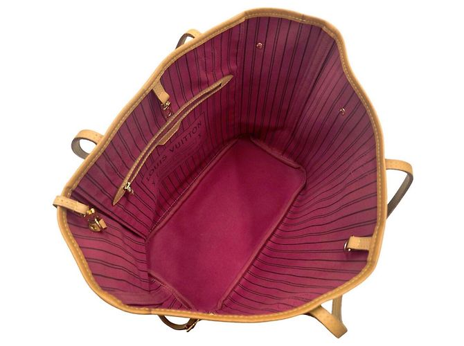 Borsa Tote Louis Vuitton Monogram Neverfull MM Marrone Rosa Monogramma - vista 11