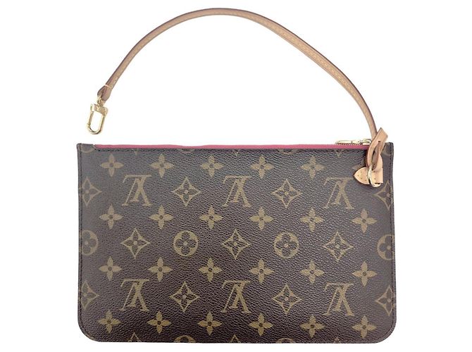Borsa Tote Louis Vuitton Monogram Neverfull MM Marrone Rosa Monogramma - vista 13