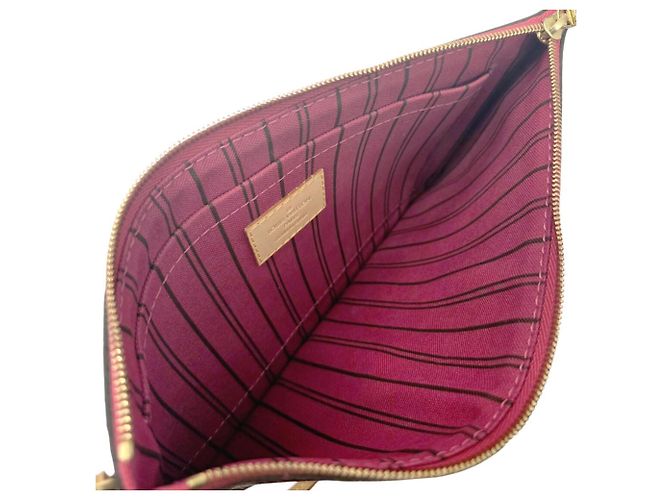Borsa Tote Louis Vuitton Monogram Neverfull MM Marrone Rosa Monogramma - vista 15