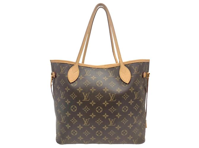 Borsa Tote Louis Vuitton Monogram Neverfull MM Marrone Rosa Monogramma - vista 3