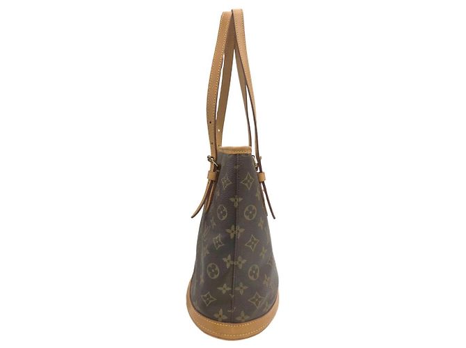 Saco Tote Louis Vuitton Monogram Bucket PM M42238 Marrom Monograma - vista 4