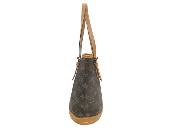 Saco Tote Louis Vuitton Monogram Bucket PM M42238 Marrom Monograma - vista 5