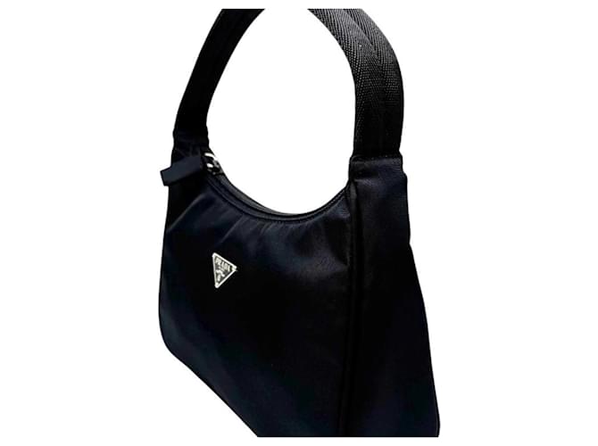 Borsa a tracolla Prada Mini Nylon Black Nero - vista 3