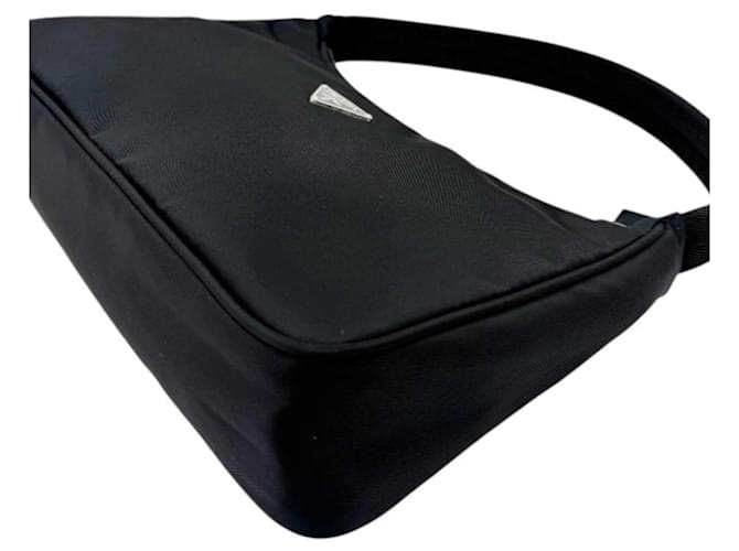 Borsa a tracolla Prada Mini Nylon Black Nero - vista 7