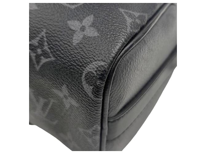 Keepall Borsa Boston Louis Vuitton Monogram Eclipse Marrone Nero Monogramma - vista 7
