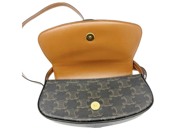 Céline Borsa a tracolla CELINE Triomphe Clutch Taboo Marrone - vista 11