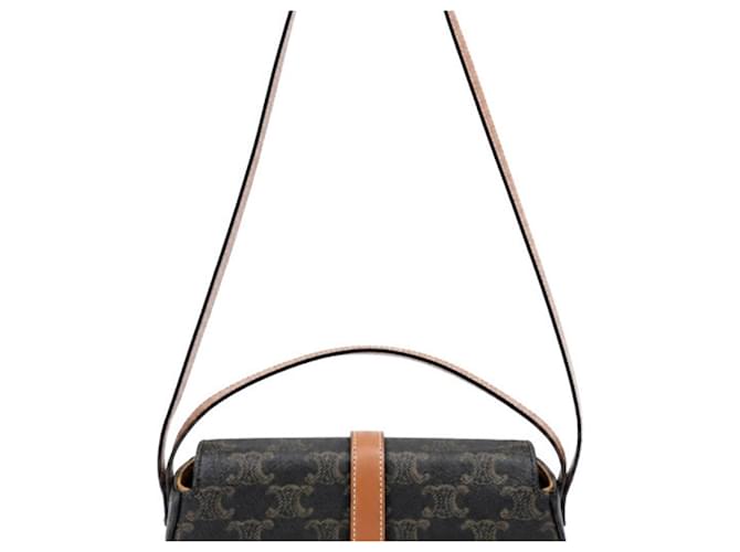 Céline Borsa a tracolla CELINE Triomphe Clutch Taboo Marrone - vista 2