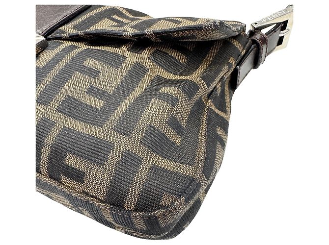 Borsa a secchiello FENDI Zucca Mamma Marrone - vista 7