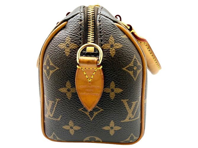 Borsa Louis Vuitton Speedy Bandoulière 20 Marrone Monogramma - vista 13