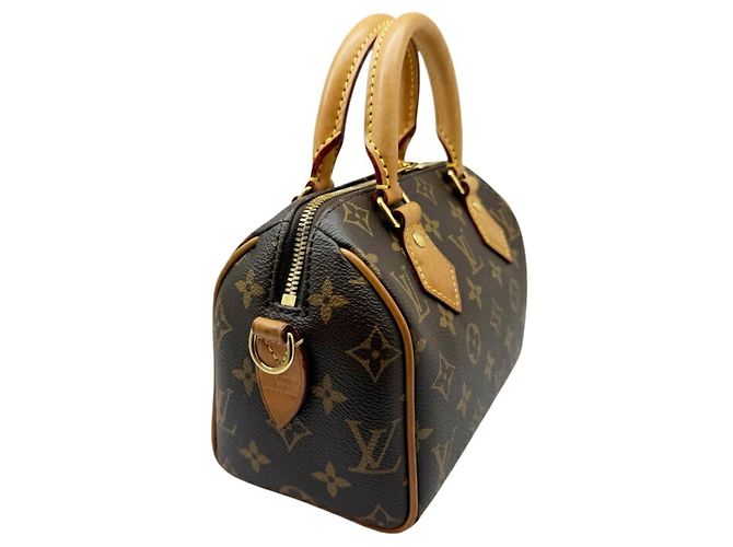 Borsa Louis Vuitton Speedy Bandoulière 20 Marrone Monogramma - vista 3