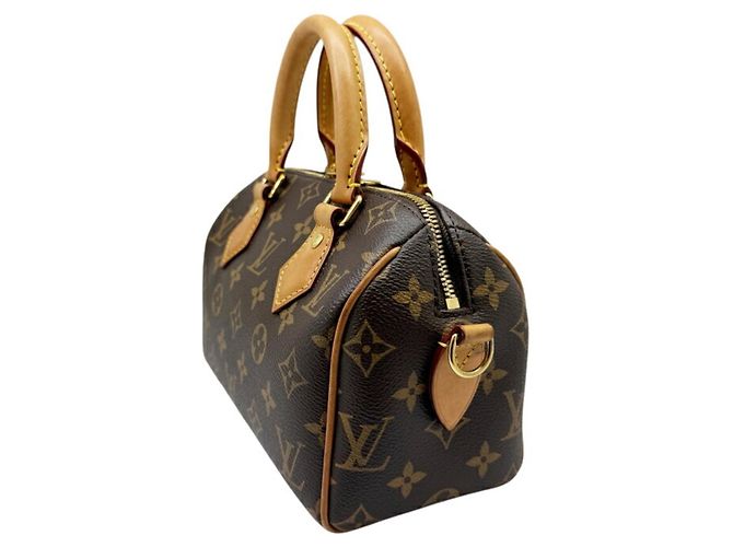 Borsa Louis Vuitton Speedy Bandoulière 20 Marrone Monogramma - vista 4