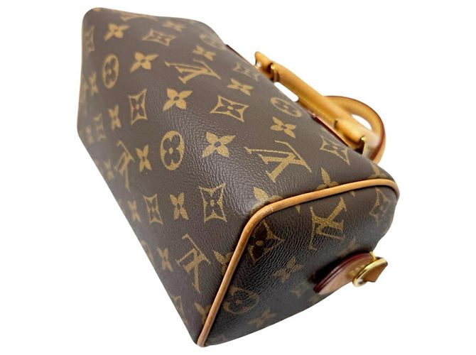 Borsa Louis Vuitton Speedy Bandoulière 20 Marrone Monogramma - vista 5