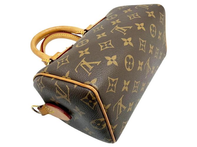 Borsa Louis Vuitton Speedy Bandoulière 20 Marrone Monogramma - vista 6
