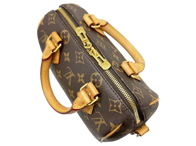 Borsa Louis Vuitton Speedy Bandoulière 20 Marrone Monogramma - vista 9