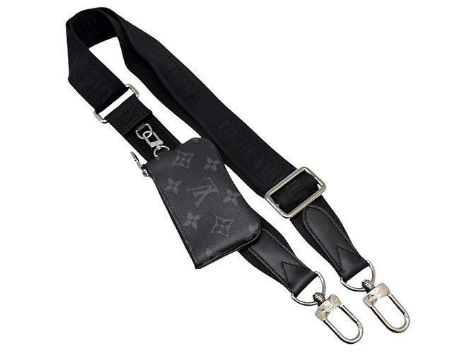 Bolso de hombro Louis Vuitton Monogram Eclipse Castaño Negro Monograma - vista 12