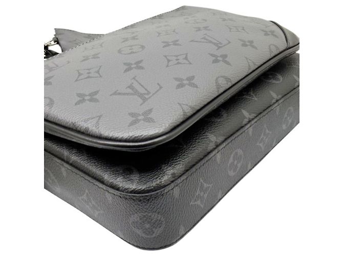 Bolso de hombro Louis Vuitton Monogram Eclipse Castaño Negro Monograma - vista 7