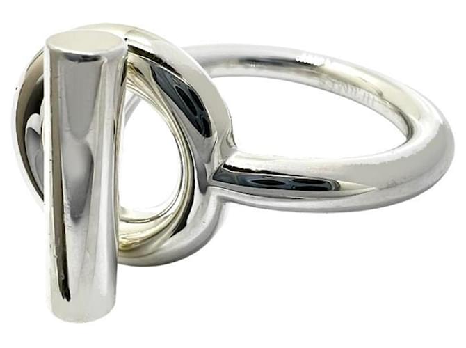 Hermès Anello Hermes Echappé Silver Band Ring Argento - vista 3
