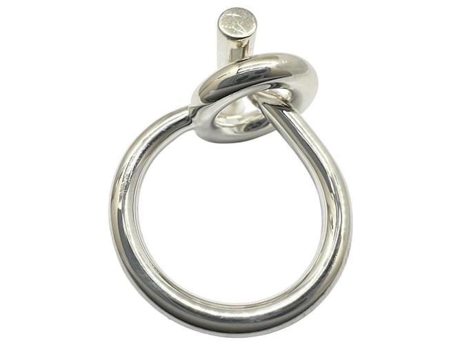 Hermès Anello Hermes Echappé Silver Band Ring Argento - vista 4