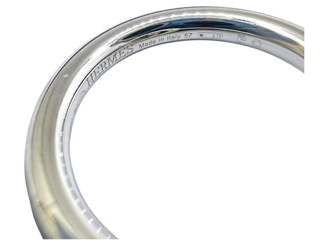 Hermès Anello Hermes Echappé Silver Band Ring Argento - vista 6