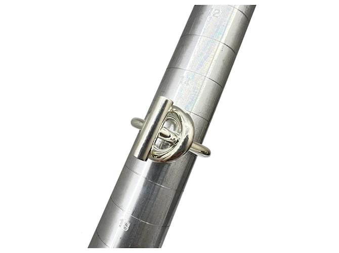 Hermès Anello Hermes Echappé Silver Band Ring Argento - vista 8
