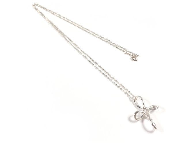 Tiffany & Co Collana Tiffany Infinity Cross Elsa Peretti Argento - vista 3