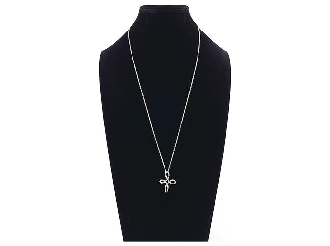 Tiffany & Co Collana Tiffany Infinity Cross Elsa Peretti Argento - vista 8
