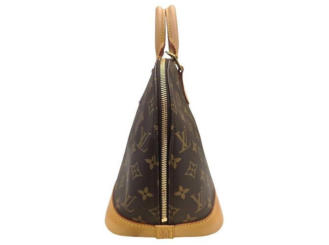 Borsa Louis Vuitton Alma PM Monogram Marrone Monogramma - vista 3