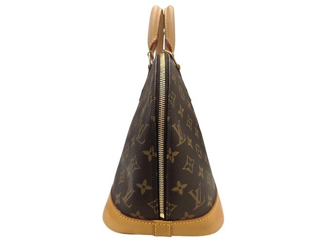 Borsa Louis Vuitton Alma PM Monogram Marrone Monogramma - vista 4